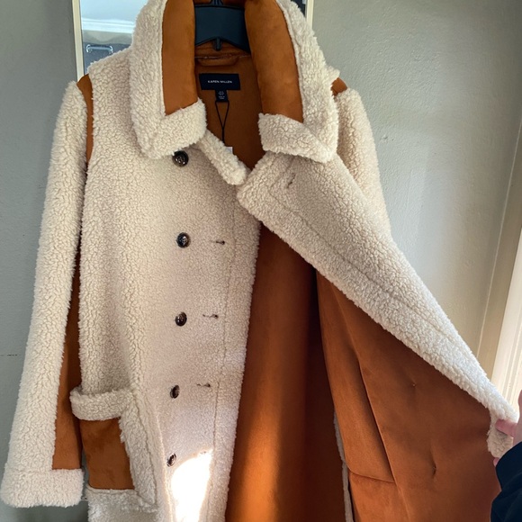 Karen Millen Cream and Tan Trench Coat - Picture 8 of 10